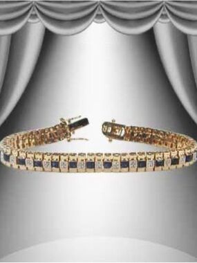 5.04 CT Sapphire & Diamond Designer 18KGP
Bracelet